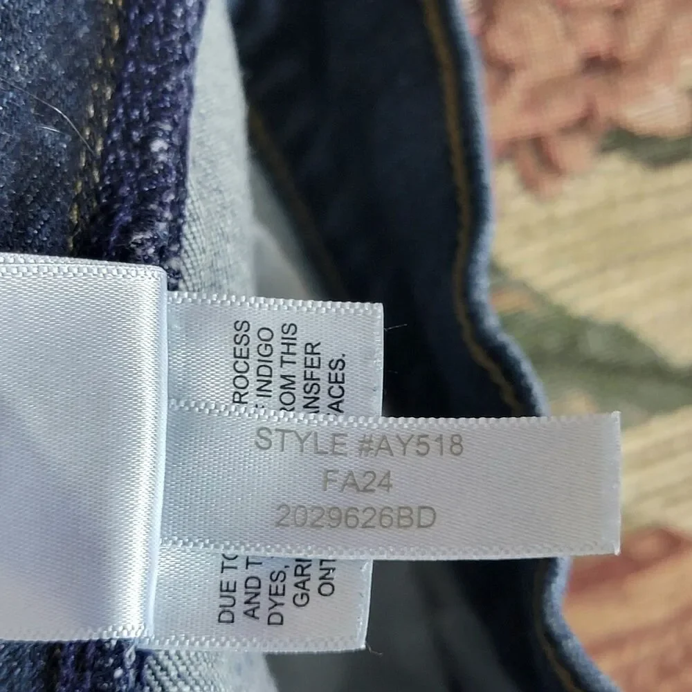 J Crew Jeans Mens 32x30* Blue Dark Wash Flex Straight Leg Stretch Denim
